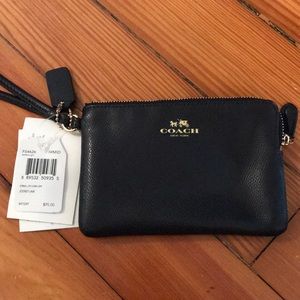 Coach wristlet wallet navy